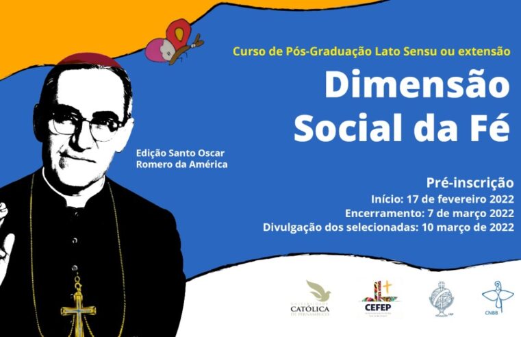 Pós-graduação sobre “Dimensão social da fé”