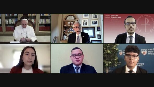 Conversa com jovens universitários da América