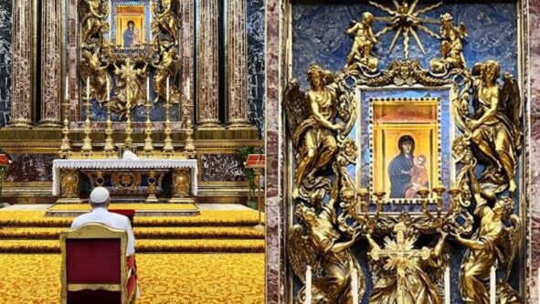 Papa Francisco agradece a Nossa Senhora pela viagem a Malta