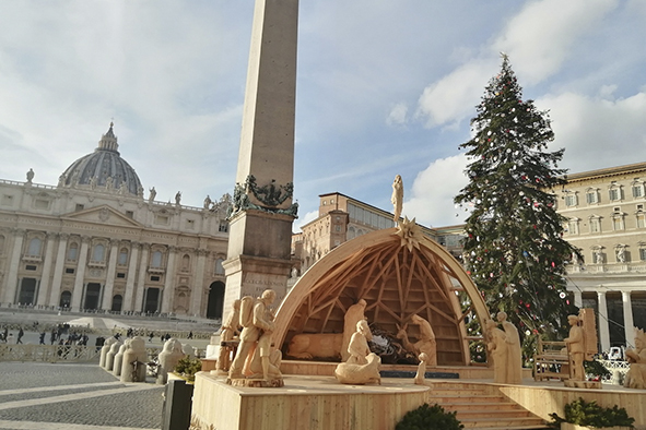 Os presépios e a árvore de Natal do Vaticano
