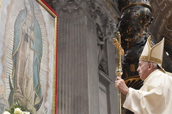 Papa Francisco preside missa na festa de Nossa Senhora de Guadalupe, padroeira da América Latina