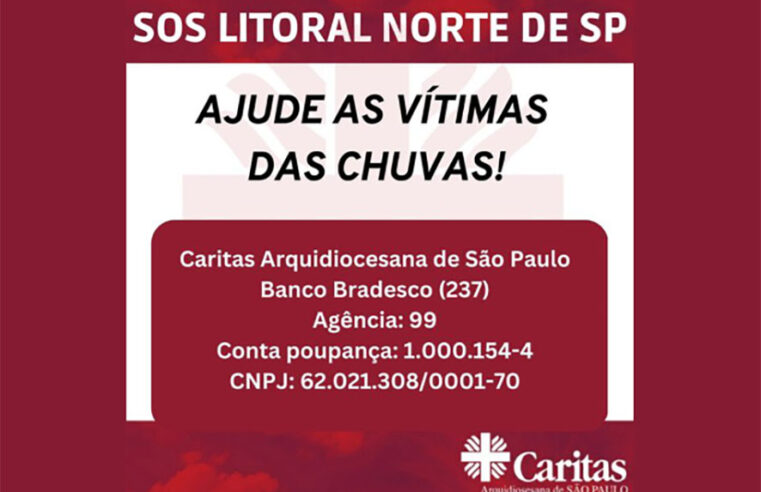 Arquidiocese de SP e Cáritas lançam campanha de arrecadação de fundos para ajudar as vítimas das enchentes