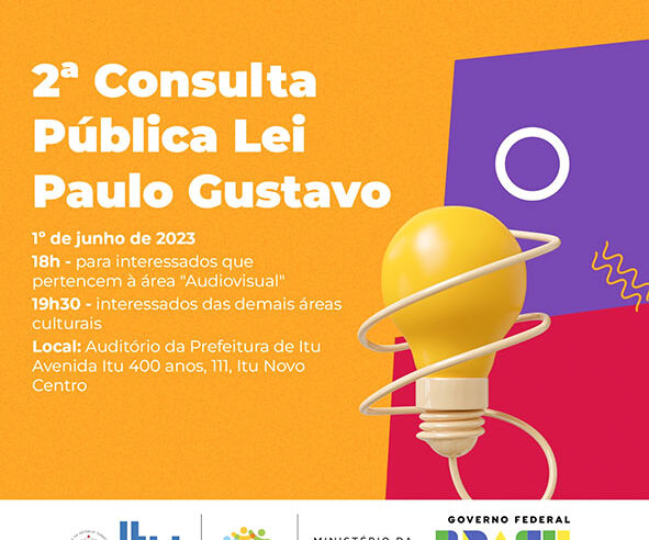 2ª Consulta Pública da Lei Paulo Gustavo será realizada para os ‘Fazedores de Cultura’ de Itu