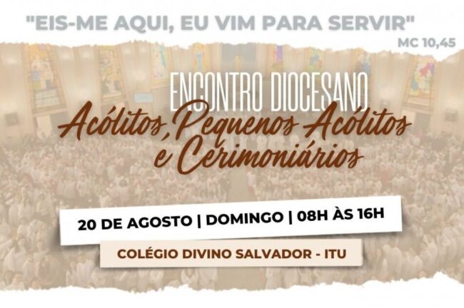 Encontro Diocesano de Acólitos: inscrições terminam nesta quinta