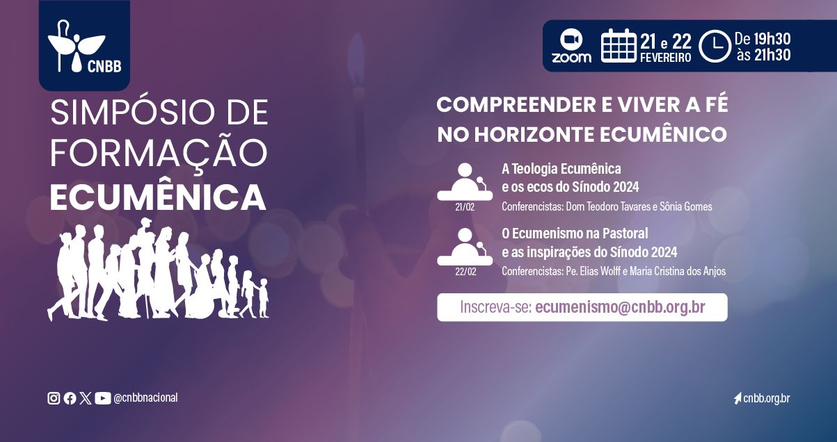 Inscreva-se ao Simpósio de Formação Ecumênica 2024 com o tema: “Compreender e viver a fé no horizonte ecumênico”