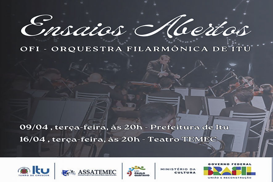 Prefeitura promove Ensaios Abertos da Orquestra Filarmônica de Itu