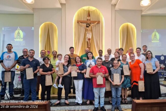 Missa de envio dos voluntários da Festa de Nossa Senhora Aparecida