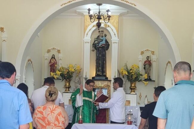 Celebração na Comunidade Santo Antônio, no Jacuhu