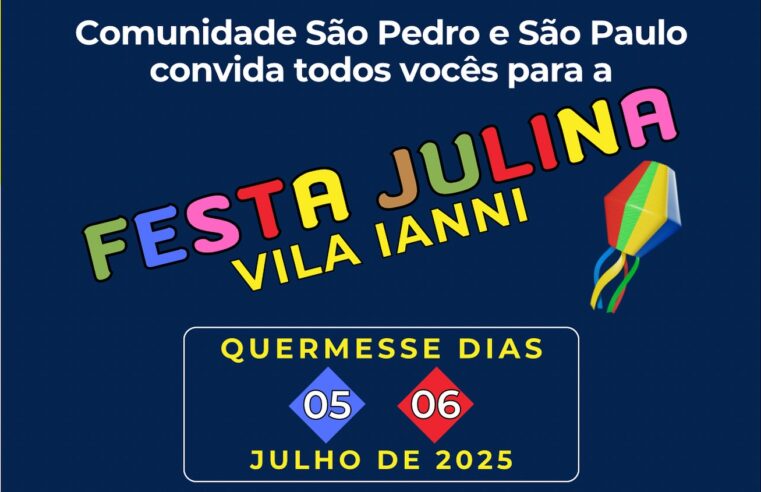 Festa Julina de São Pedro e São Paulo será neste final de semana