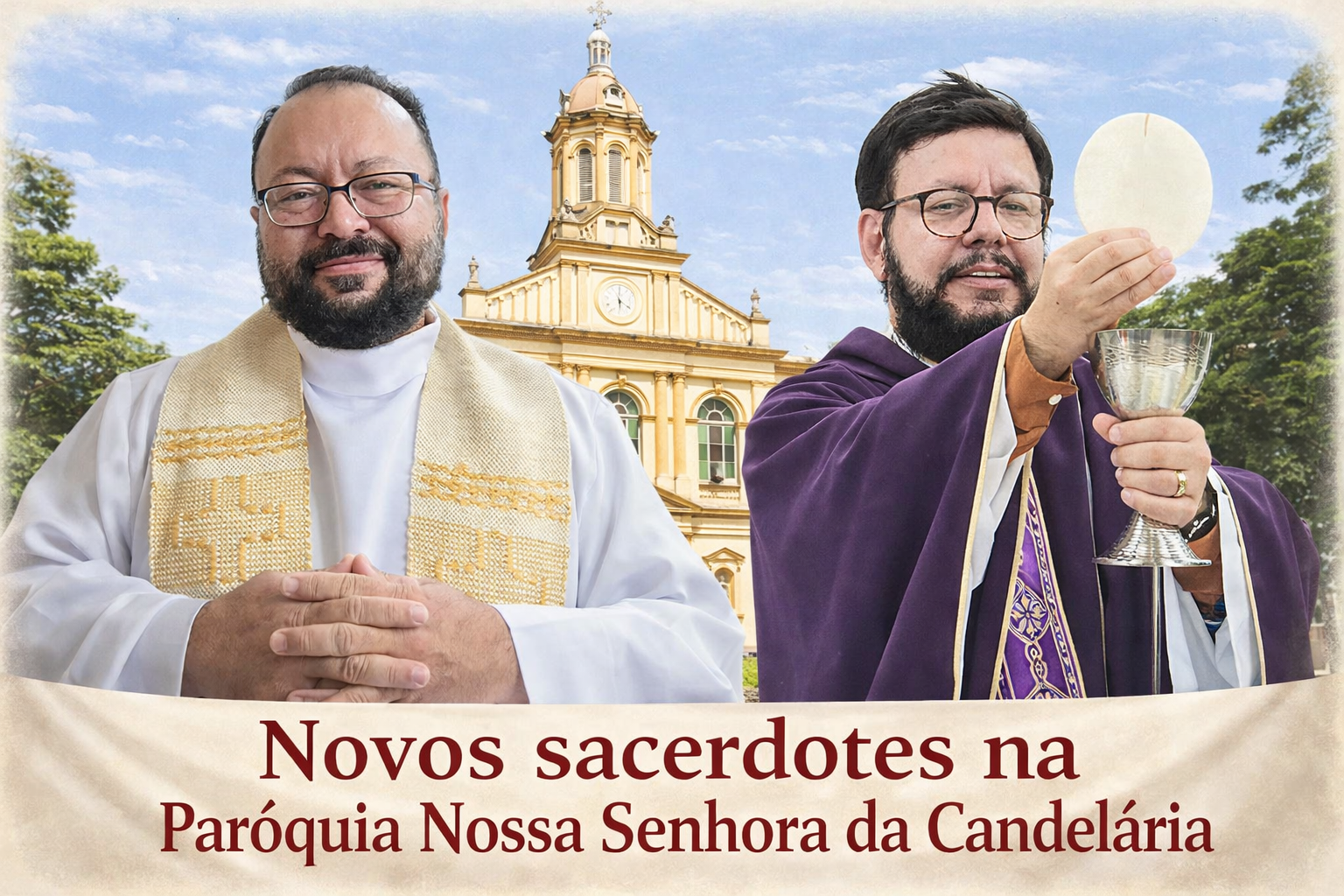 Novos sacerdotes na Paróquia Nossa  Senhora da  Candelária