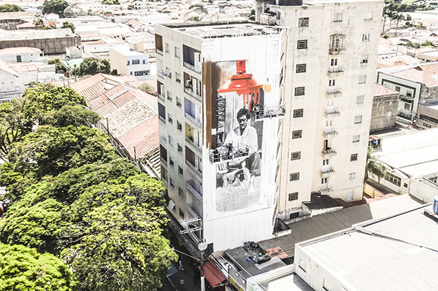 Itu ganha mural monumental de Eduardo Kobra em homenagem a Almeida Júnior