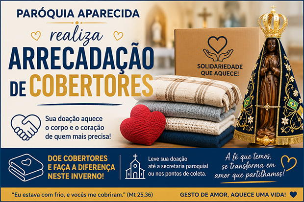 Paróquia Aparecida realiza  arrecadação de cobertores
