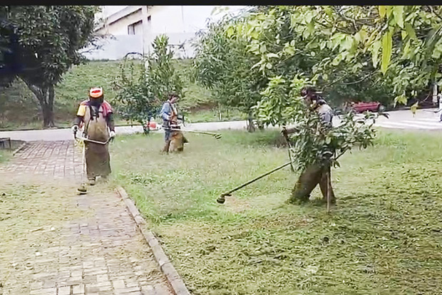 Semsur realiza capina e limpeza nas instalações do CRAS Pipa e do CONCILIA