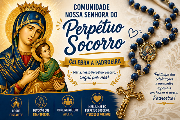 Comunidade Nossa Senhora do Perpétuo Socorro celebra padroeira com missa e café comunitário