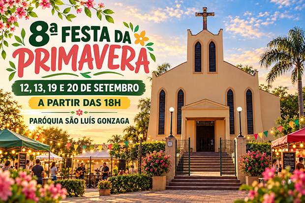 Festa da Primavera reúne gastronomia e música na Paróquia São Luís Gonzaga